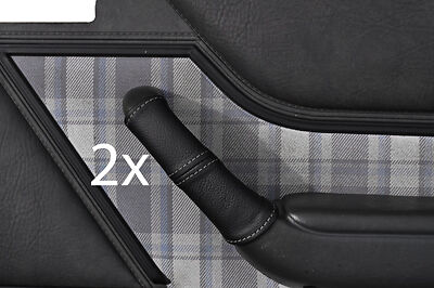 grey stitch FITS FORD CAPRI MK3 2X FRONT DOOR HANDLE LEATHER COVERS CUSTOM NEW