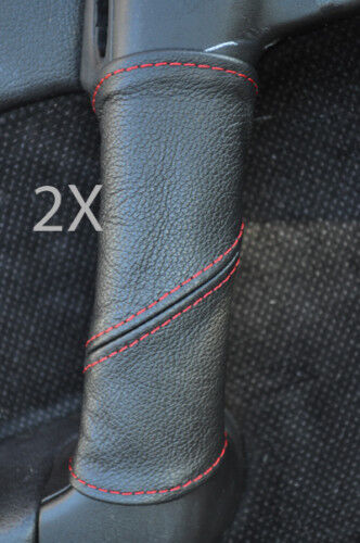 FITS ASTRA G MK4 2X DOOR HANDLE COVERS red stitch CUSTOM NEW MADE IN UK