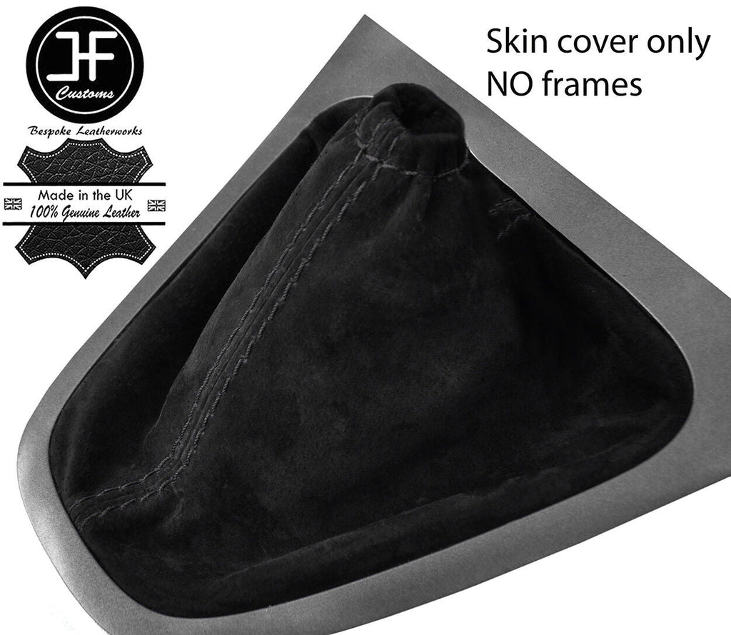 BLACK STITCHING REAL SUEDE MANUAL GEAR GAITER FITS TOYOTA AURIS 2007-2011
