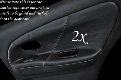 BLACK STITCH FITS MITSUBISHI LANCER EVO 4 5 6 IV V VI 2X REAR DOOR CARD COVERS