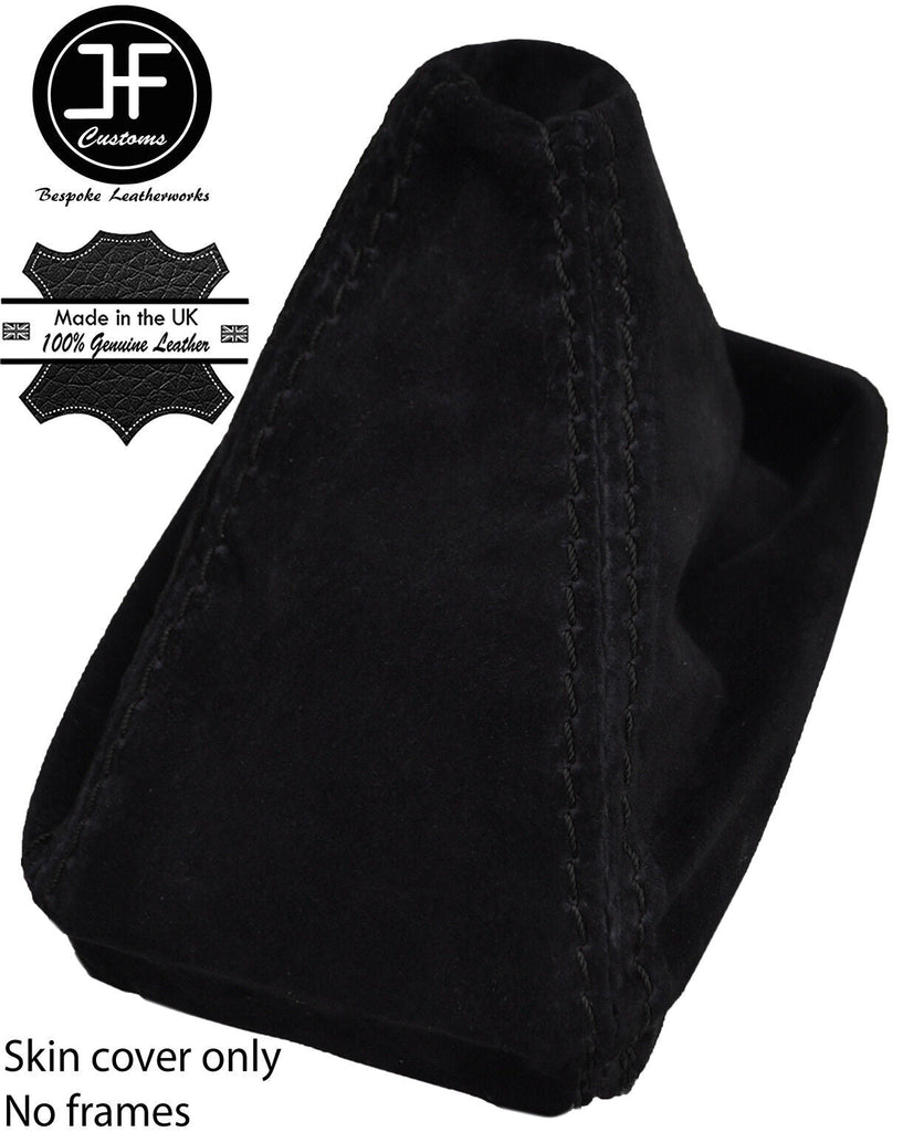 BLACK STITCHING REAL SUEDE MANUAL GEAR GAITER FITS MERCEDES SLK R170 1996-2004