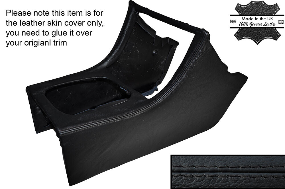BLACK STITCH CONSOLE GEAR SURROUND SKIN COVER FITS HONDA PRELUDE 92-96 4TH GEN