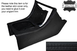 BLACK STITCH CONSOLE GEAR SURROUND SKIN COVER FITS HONDA PRELUDE 92-96 4TH GEN