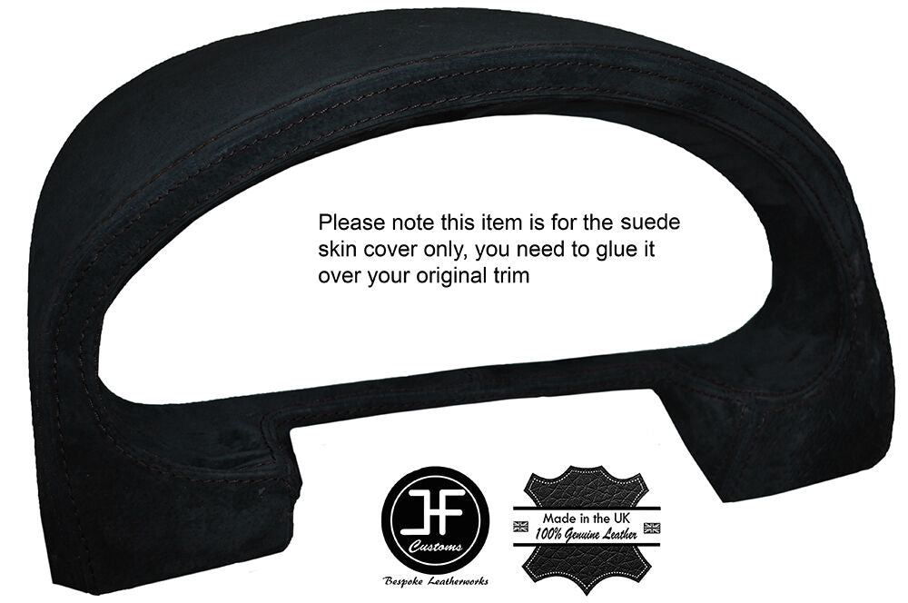 BLACK STITCH SPEEDO GAUGE HOOD SUEDE COVER FITS MAZDA MX5 MK2 NB 1998-2005