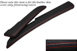 RED STITCH FITS LOTUS ELISE EXIGE S2 2001-2006 2X SUN VISORS LEATHER COVERS