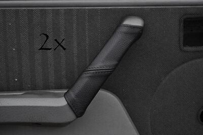black sttiching FITS VAUXHALL OPEL NOVA 2X DOOR HANDLE COVERS 1982-1993