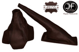 BROWN LEATHER GEAR HANDBRAKE FITS AUDI COUPE GT B2 QUATTRO UR 1985-1987 MANUAL