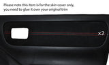 RED STITCHING 2X DOOR CARD TRIM SUEDE SKIN COVERS FITS TOYOTA MR2 MK3 00-07