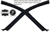 PURPLE STITCHING 2X A PILLARS LEATHER SKIN COVERS FITS HYUNDAI COUPE 2002-2009
