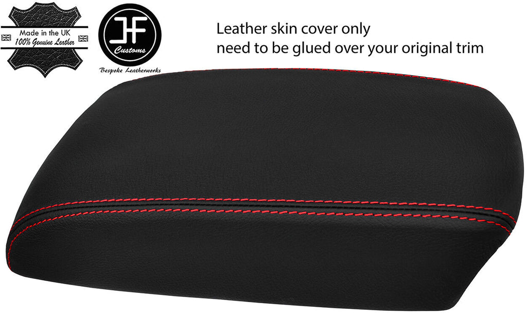 RED STITCH TOP GRAIN LEATHER ARMREST COVER FITS MAZDA CX5 CX-5 2012-2015