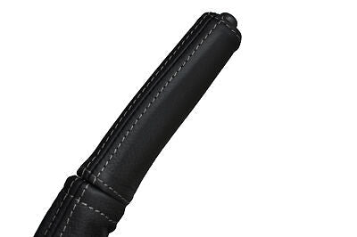 grey stitch FITS MITSUBISHI L200 WARRIOR K74 98-06 LEATHER HANDBRAKE HANDLE
