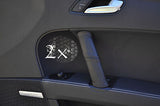FITS AUDI TT 2006-2011 2X black stitch DOOR HANDLE COVERS CUSTOM NEW MADE IN UK