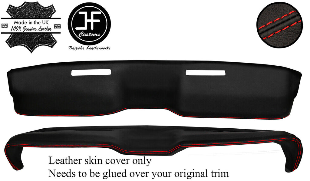 RED STITCHING TOP DASH DASHBOARD LEATHER COVER FITS FORD MUSTANG 1967-1968