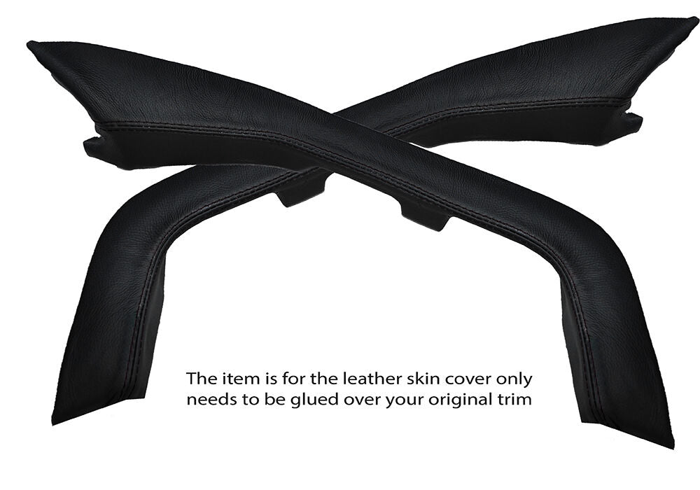 BLACK STITCH 2X CENTER CONSOLE SIDE TRIM SKIN COVERS FITS LANDROVER DISCOVERY 4
