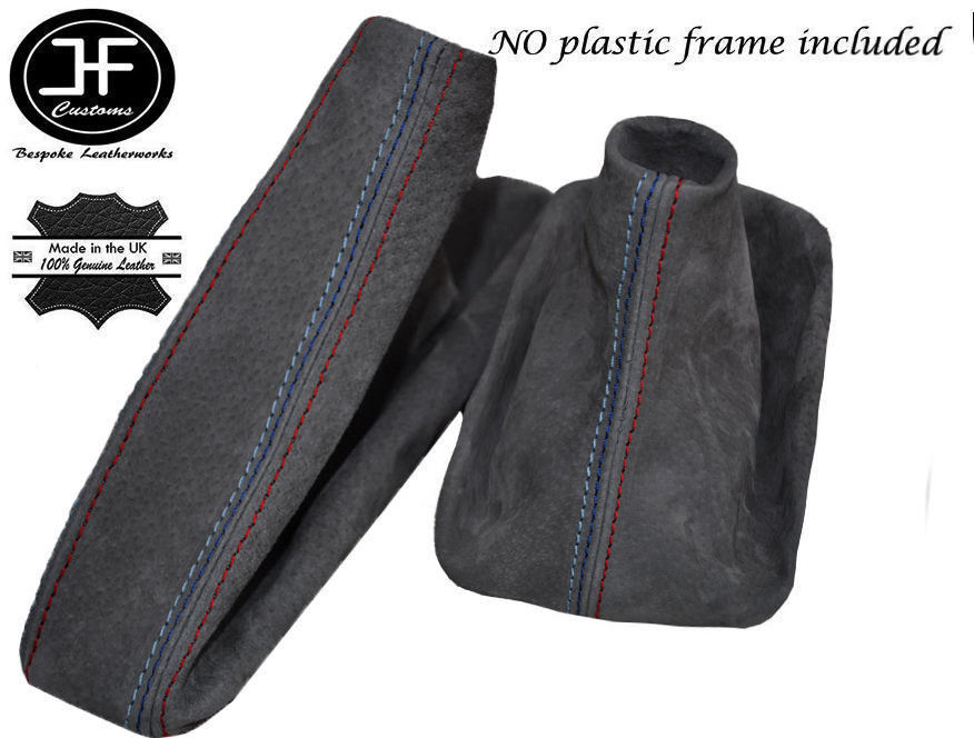 FOR BMW 1 SERIES E81 E82 E87 E88 AUTOMATIC 06-2013 GRAPHITE SET TRI STITCH SUEDE