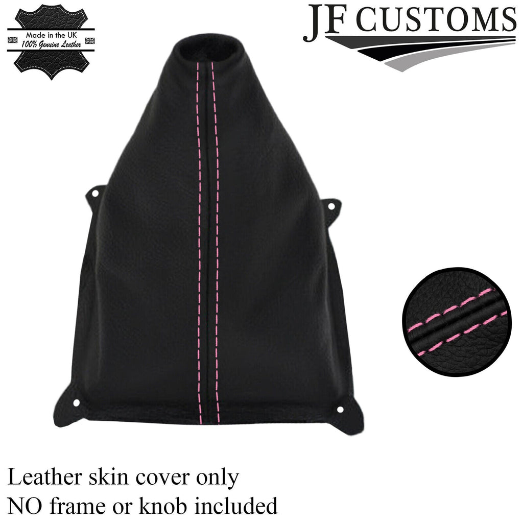 FITS FORD FIESTA MK7 08+ GEAR GAITER pink stitching CUSTOM NEW MADE IN UK