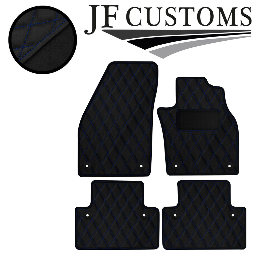 BLUE DIAMOND STITCH VINYL 4XTAILORED FLOOR CARPET FOR VOLVO C30 AUTO 06-13 JF1