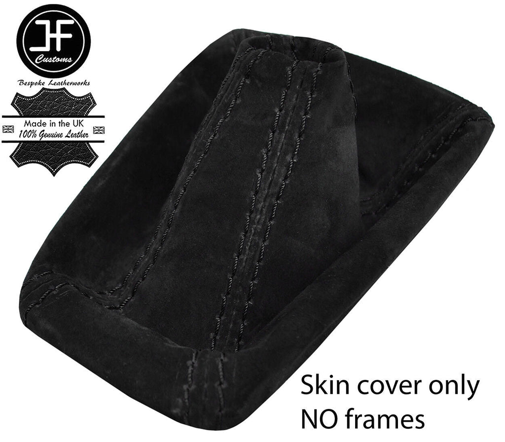 BLACK STITCHING REAL SUEDE MANUAL GEAR GAITER FITS FORD FOCUS 2014-2018