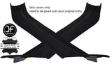 BLACK STITCH 2X A POST PILLAR SUEDE COVERS FITS TOYOTA MR2 MK3 2000-2007