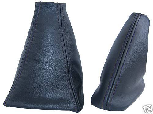 FITS MG MGF MK1 LEATHER GEAR HANDBRAKE GAITERS BLACK STITCH CUSTOM NEW