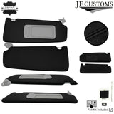 BLACK STITCH LEATHER & SUEDE COVERS FOR BMW E90 05-12 SALOON TOP RECOVERY KIT