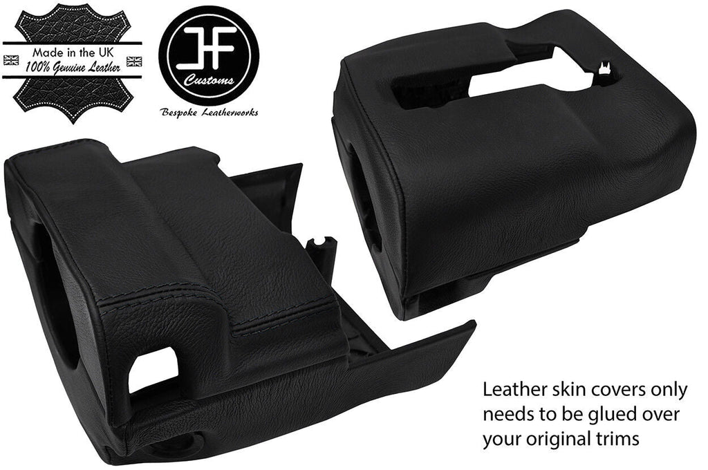 BLACK STITCH STEERING SHROUD COLUMN LEATHER COVER FITS FORD MUSTANG 2005-2009