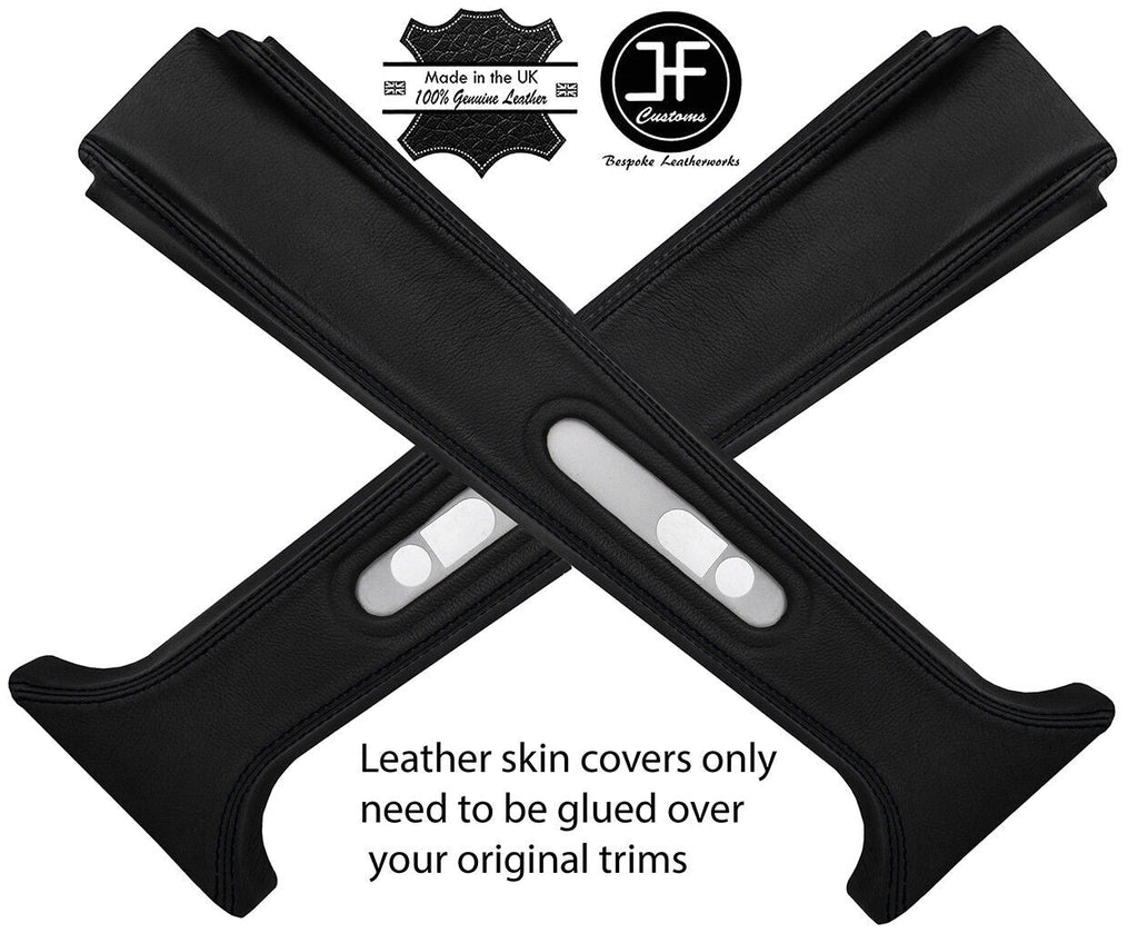 BLACK STITCH 2X UPPER B POST PILLAR LEATHER COVERS FITS RANGE ROVER P38 94-02