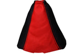 BLACK & RED LEATHER GEAR GAITER FITS FORD FOCUS II 04-08 CUSTOM NEW MADE IN UK