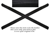 BLACK STITCH 2X DOOR SILL TRIM LEATHER SKIN COVERS FITS FORD CAPRI MK2 MK3