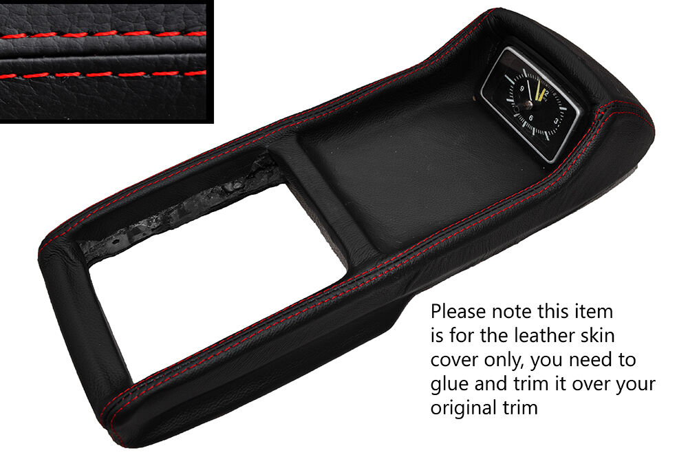 RED STITCH SHORT TYPE CONSOLE GEAR SURROUND SKIN COVER FITS FORD CAPRI MK3