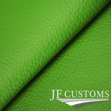 GREEN LEATHER FITS FORD FIESTA MK7  2008-2013 GEAR GAITER DOUBLE STITCHED