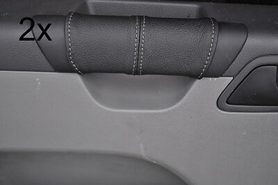 grey stitch FITS VW T5 TRANSPORTER CARAVELLE CAMPER 2X DOOR HANDLE LTHR COVERS