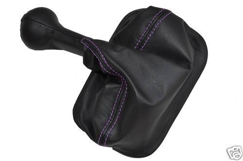 FITS PORSCHE 924 944 968 LEATHER GEAR GAITER PURPLE STITCH CUSTOM NEW MADE IN UK