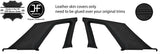 BLACK STITCH 2X B C PILLAR REAL LEATHER COVERS FITS NISSAN SKYLINE R32 89-94