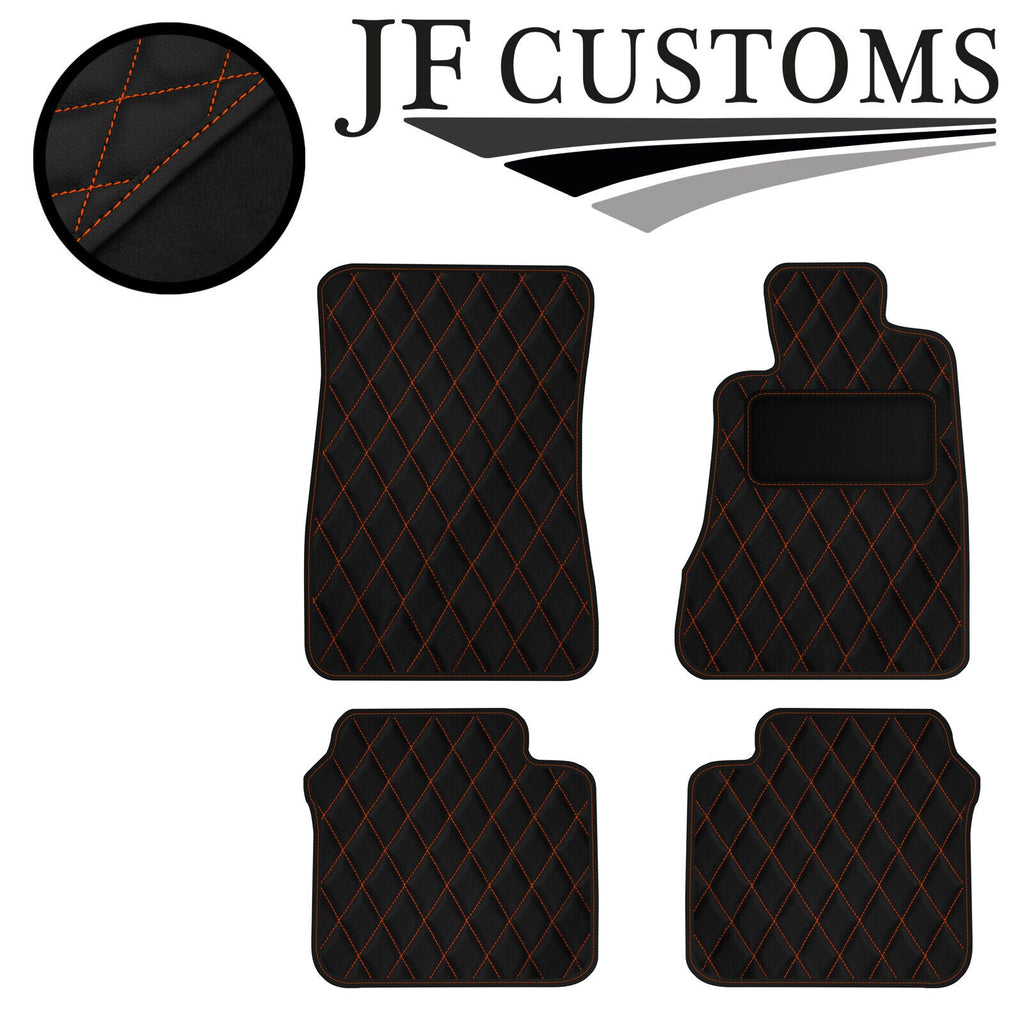 ORANGE DIAMOND STITCH VINYL 4X TAILORED FLOOR CARPETS FOR LEXUS GS 300 07-13 JF1
