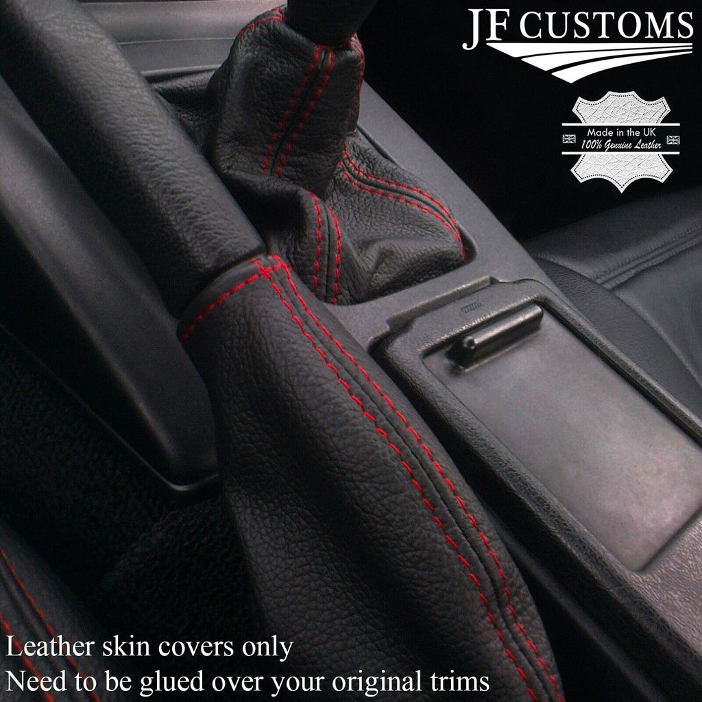 RED STITCH LEATHER GEAR & HANDBRAKE SET FITS MAZDA MX5 MIATA EUNOS MK1 89-97