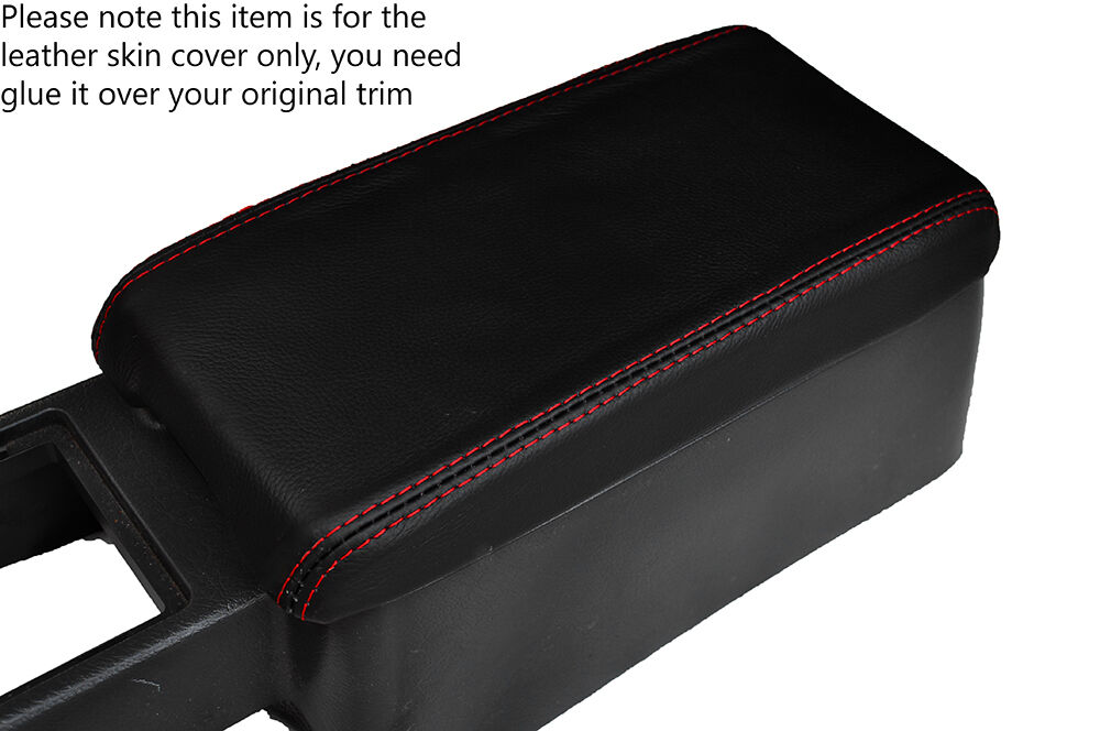 RED STITCHING ARMREST LID LEATHER SKIN COVER FITS MAZDA RX7 FC 1986-1987