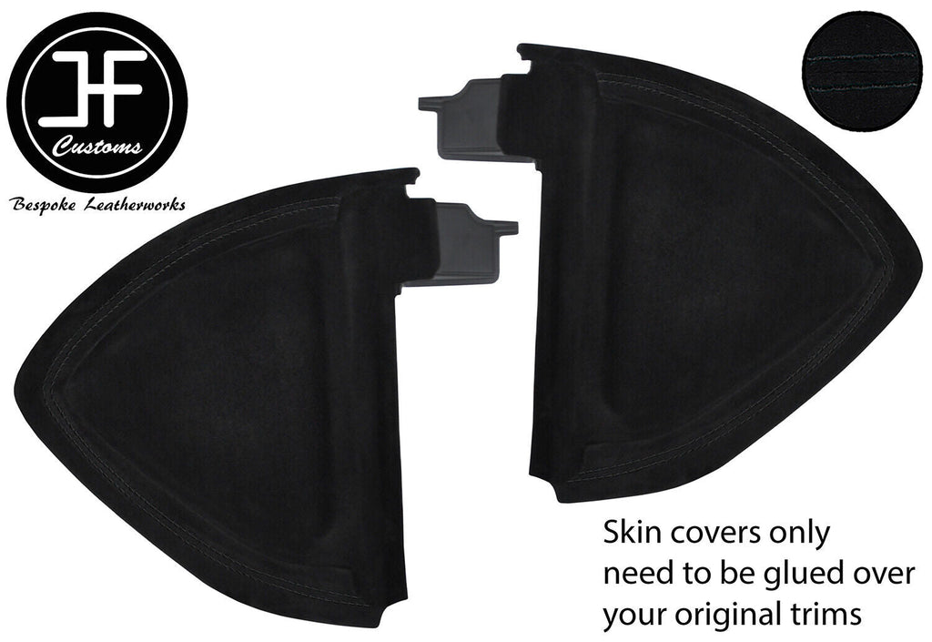 BLACK STITCH 2X END DASH SIDE TRIM SUEDE COVER FOR SMART FORTWO 451 2007-2014