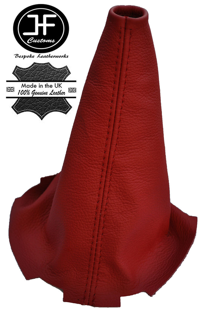 RED LEATHER MANUAL GEAR GAITER FITS PEUGEOT 107 CITROEN C1 TOYOTA AYGO 09-14