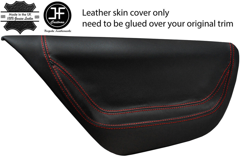 RED STITCH 2X REAR DOOR CARD TRIM LEATHER COVERS FOR SEAT AROSA 97-04 STYLE 2