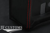 RED STITCHING CENTRE CONSOLE RADIO SURROUND LEATHER COVER FITS MG MGB 68-71