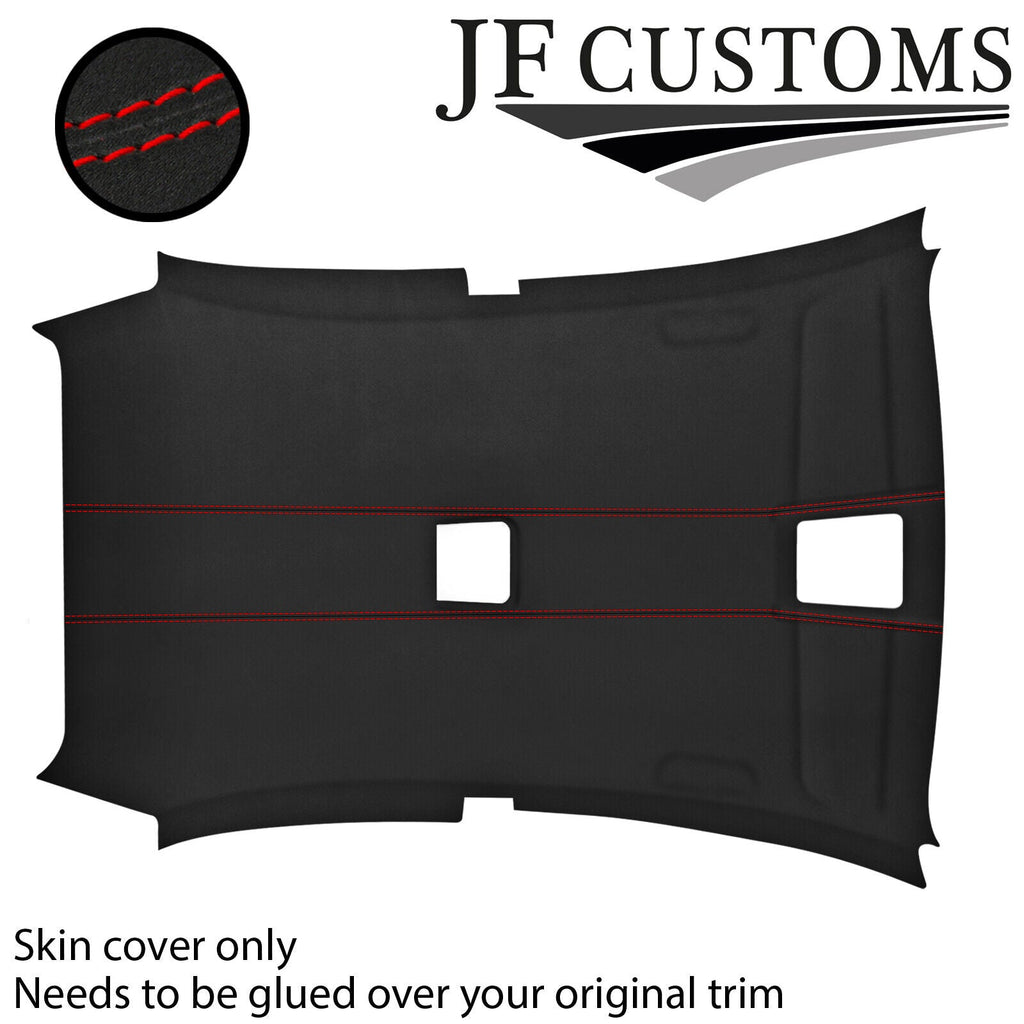 RED STITCH D GREY SUEDE ROOF HEADLINER COVER FOR BMW E81 04-13 HATCHBACK 3DR