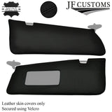 BLACK STITCH LEATHER & SUEDE TOP RECOVERY KIT COVERS FOR BMW E46 COUPE 98-04