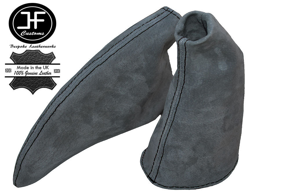 BLACK STITCH FOR HONDA CIVIC EP3 TYPE R 01-05 GEAR+HANDBRAKE GRAPHITE PU SUEDE