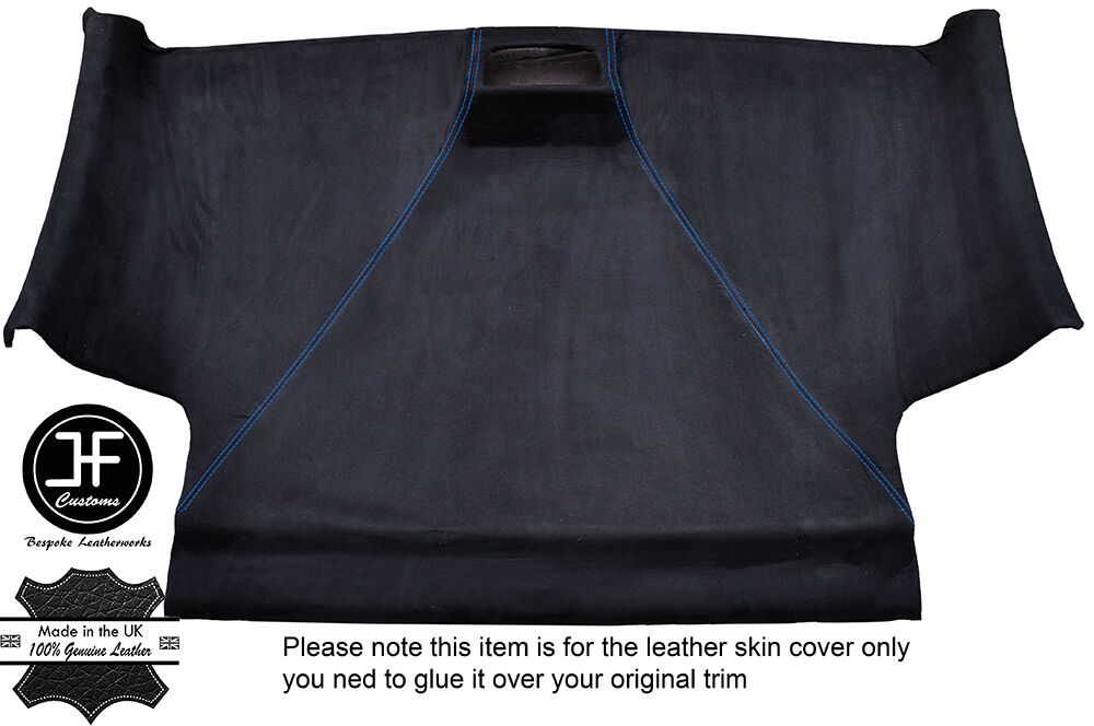 BLUE STITCH FRONT ROOF HEADLINING LUXE SUEDE COVER FITS VW CADDY MK3 05-15
