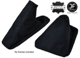 BLACK STITCH PU SUEDE GEAR & HANDBRAKE GAITER FITS BMW E81 E82 E87 E88 05-12