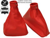 RED COLOUR GENUINE LEATHER MANUAL GEAR HANDBRAKE GAITER FOR ALFA ROMEO 166 98-07