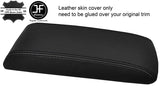 BLACK STITCH TOP GRAIN LEATHER ARMREST COVER FITS SUBARU LEGACY MK2 1994-1999