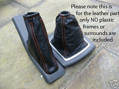 FITS FORD FOCUS MK3 GEAR+HANDBRAKE GAITER BLACK LEATHER 05+ CUSTOM NEW