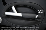 BLACK STITCH 2X DOOR CARD LEATHER COVERS FITS BMW MINI COOPER ONE S 2001-2004